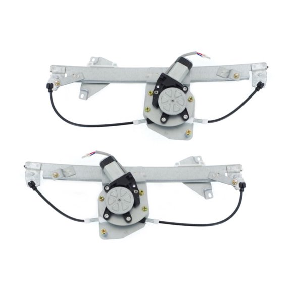 For Saab 9-3 2003 04 05 06 2007 Window Regulator Driver and Passenger Side | Pair | Rear | Power | w/ Motor | Sedan/Wagon | Replacement For 12793730, 12793731