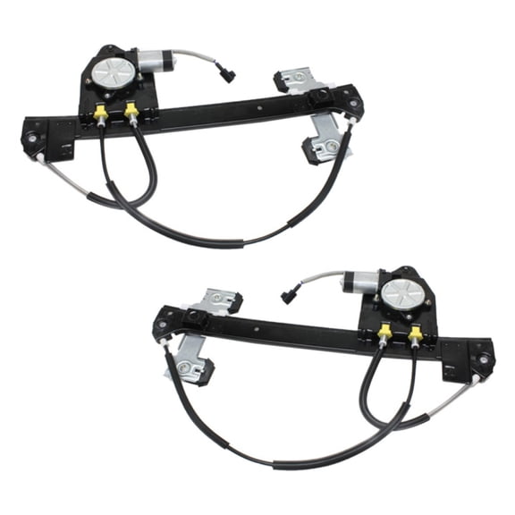 For Saab 9-7x 2005 06 07 08 2009 Window Regulator Driver and Passenger Side | Pair | Rear | Power | w/ Motor | 5-Passenger | Replacement For GM1550109, GM1551109 | 15893782, 15893783