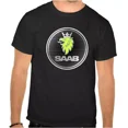 thumbnail image 1 of Saab Car Logo Black T-Shirt -1089, 1 of 2