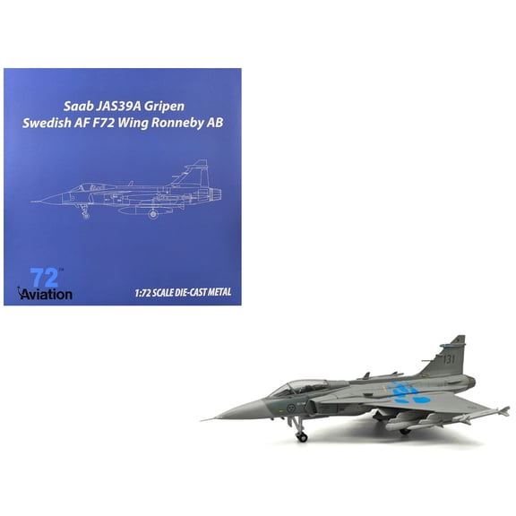 Saab JAS 39A Gripen Fighter Aircraft "Cats Paw Livery" (2006) Swedish Air Force 1/72 Diecast Model by Aviation 72