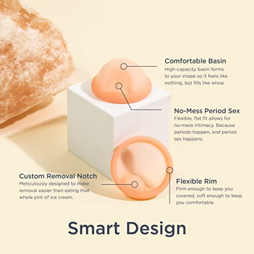 Saalt Menstrual Disc - Soft, Flexible, Reusable Medical-Grade - Removal Notch - Tampon Alternative - Made in USA - Lasts 10 Years (Sunset Coral, Regular)