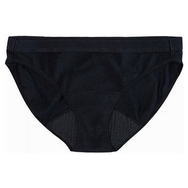 Saalt Volcanic Black M Cotton Bikini Period Underwear 