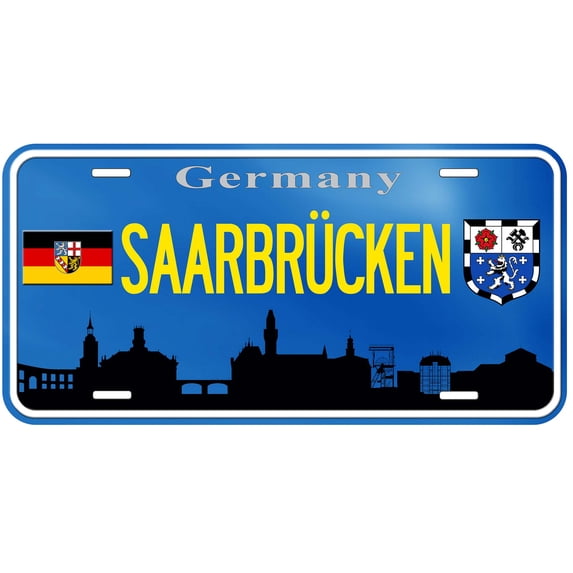 Saarbrucken Skyline Germany Novelty Car Auto License Plate