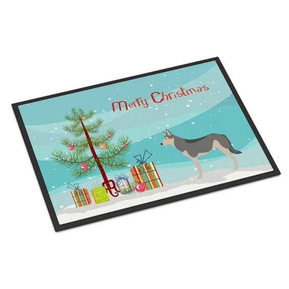 Saarloos Wolfdog Christmas Door Mat