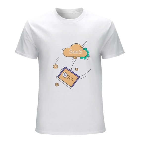Saas Men’s Graphic T-shirt Vintage Short Sleeve Sport Tee White-4 2XL