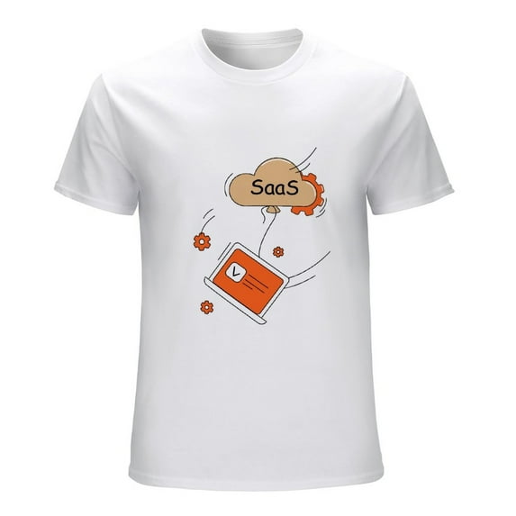 Saas Men’s T-Shirt 100% Cotton Casual Short Sleeve Tops Gift Tee White-3 4XL