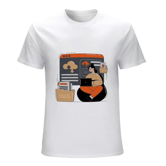 Saas Vintage T-shirt Mens Cotton Classic Crewneck Short Sleeve Tees Unisex Saas-9 S