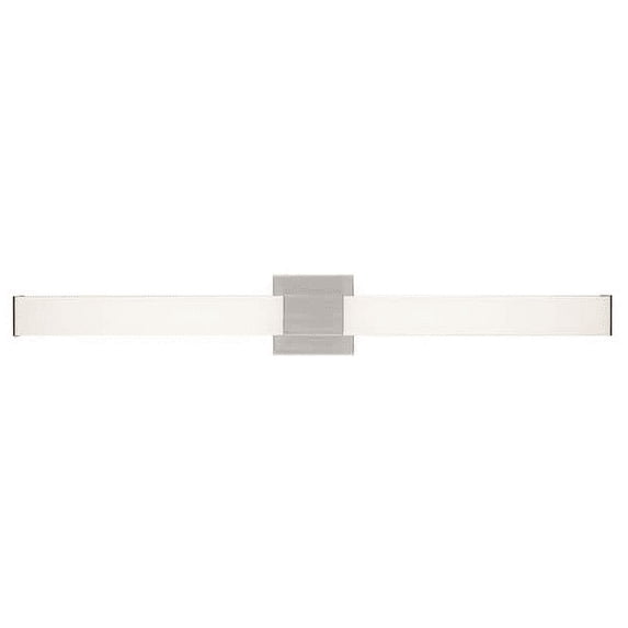 Saavy 36 in. 2-Light Brushed Nickel Integrated LED Vanity Light Bar
