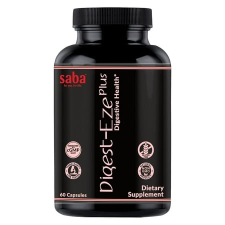 Saba Digestive Enzymes with Probiotics and Prebiotics, Broad Spectrum Plant-Based Formula