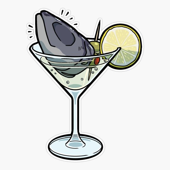 Saba Martini Cocktail Sticker