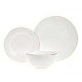 thumbnail image 1 of Saba Porcelain Gold Rim 18 Piece Dinnerware Set, Service For 6, 1 of 4