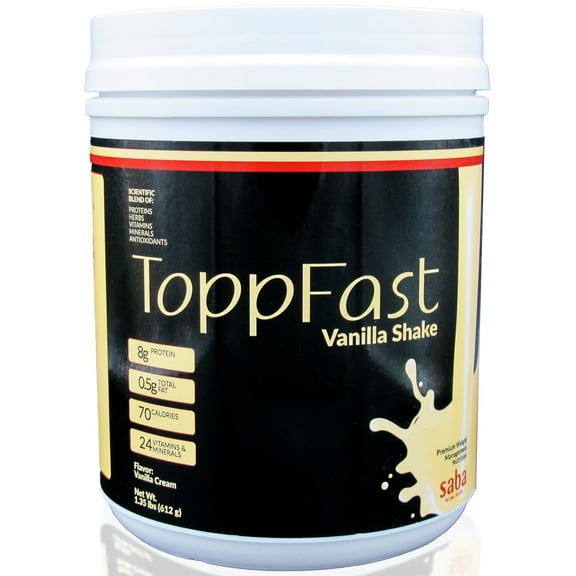 Saba ToppFast Vanilla Protein Powder for Weight Management, Metabolism Support