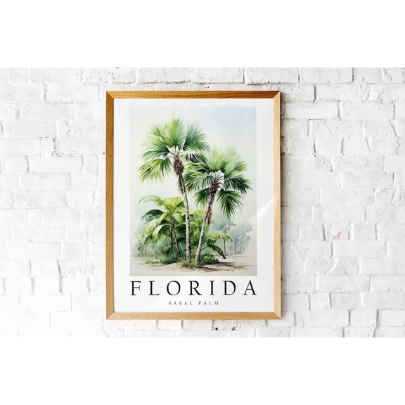 Sabal Palm The State Tree Of Florida Print Wall Décor