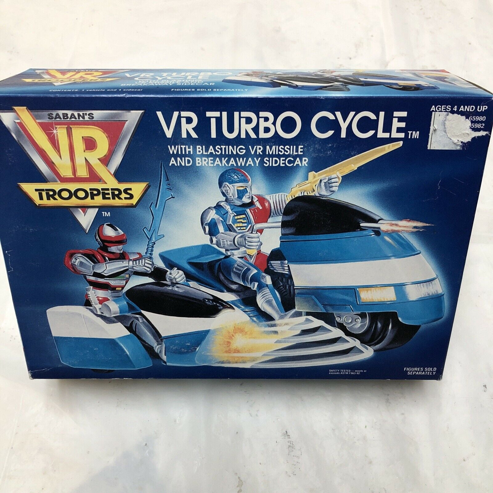 Saban's VR Troopers VR Turbo Cycle W/ Blasting Be Missile And Breakaway  Sidecar