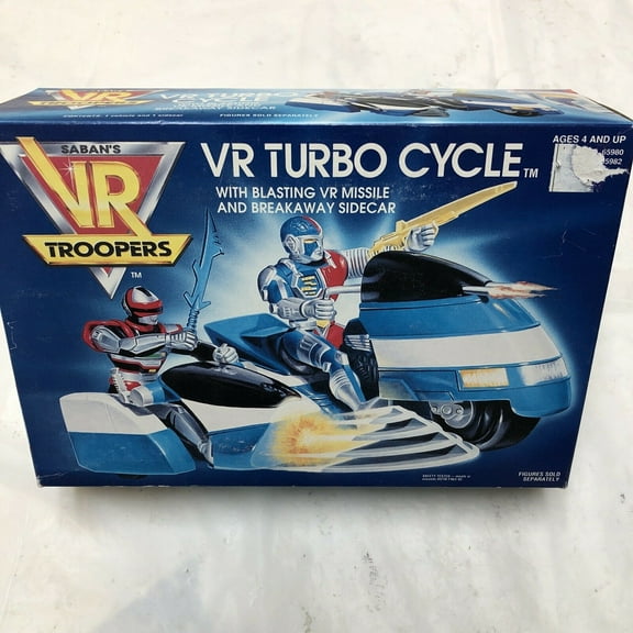 Saban's VR Troopers VR Turbo Cycle W/ Blasting Be Missile And Breakaway Sidecar