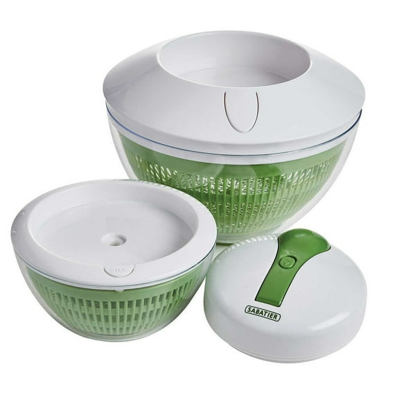 Sabatier 2-in-1 Large Salad Spinner w/ Small Berry Spinner, Colander, & Lid
