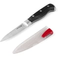 thumbnail image 1 of Sabatier Forged Triple-Rivet Paring Knife with Self-Sharpening Blade Cover, 3.5-Inch, Black, 1 of 6