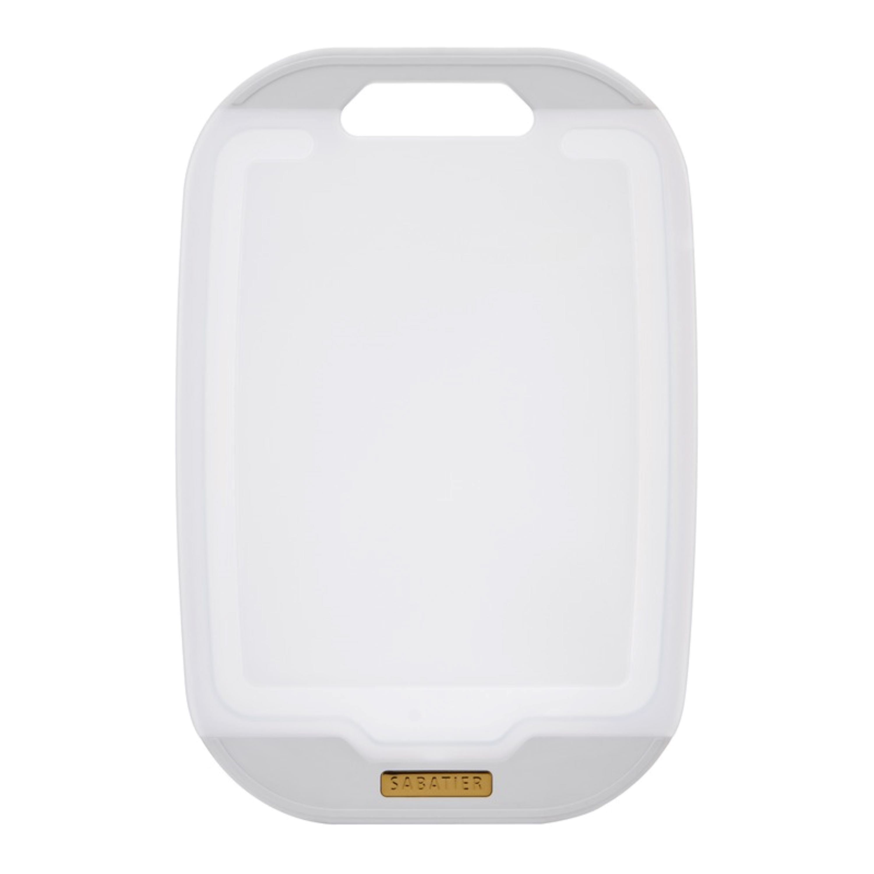 Sabatier Poly Cutting Board with Non Slip Edges, 12 inch x 18 inch, White