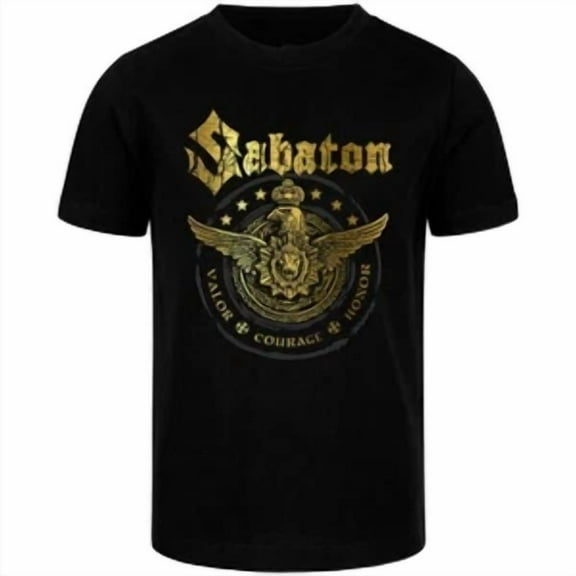 Sabaton Symbol T-Shirt Short Sleeve Cotton Black Men All Size S to 5XL