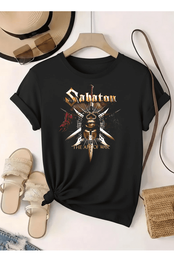 Sabaton Tour Art Of War Black Band Tee Heavy Metal Music Unisex T-Shirt V14282 up to Size 5XL