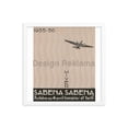 thumbnail image 1 of Sabena Airlines Belgium Timetable 1935-36, Framed Vintage Travel Poster, 1 of 1
