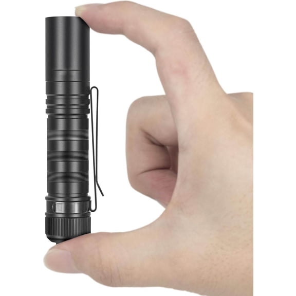 Saber 659 Lumens Small EDC Flashlight AA Rechargeable, High Performance SST20 LED Mini Pocket Flashlight with Clip