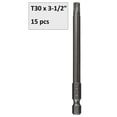 thumbnail image 1 of Saber Drive Saberdrive Star Drive Bits, 15 Pieces, T30 x 3-1/2", Tough Multi-Purpose, 1 of 1