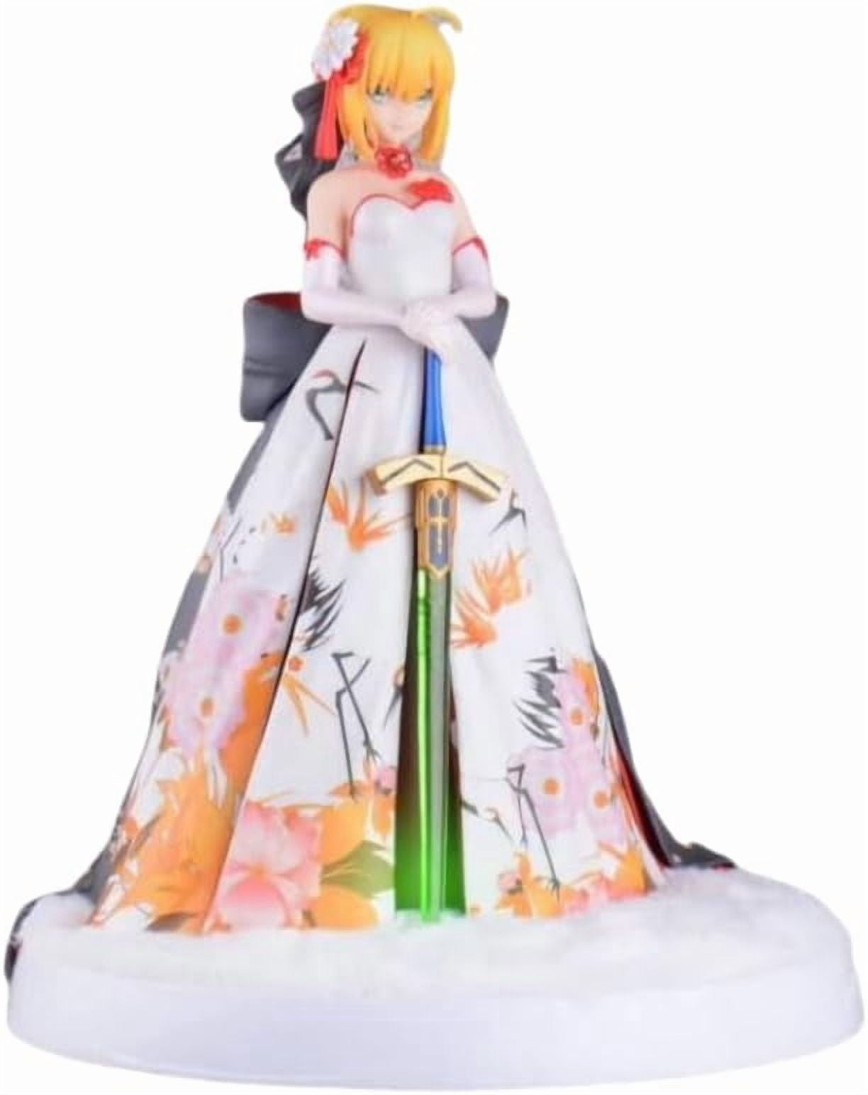 Saber Figure Colorful Kimono Dress Saber Anime Figures 26cm/10.2inch Anime Character Collection Decor Statue Model Ornament Gifts