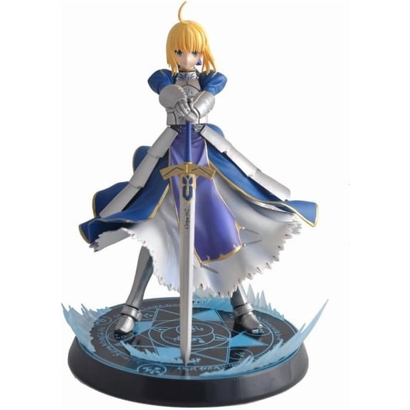 Saber Figure, Standing Knight Saber Action Figures 23cm/9.1inch Handmade Anime Model Game Character Statue Collection Decoration Gift