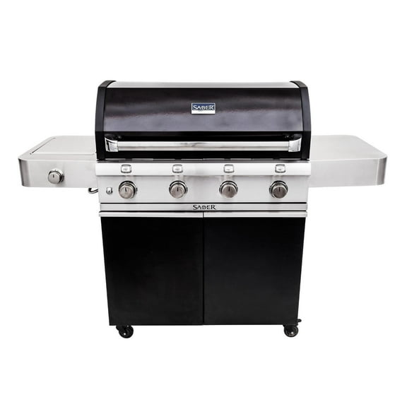 Saber R67CC1117 4-Burner Black Cart Gas Grill