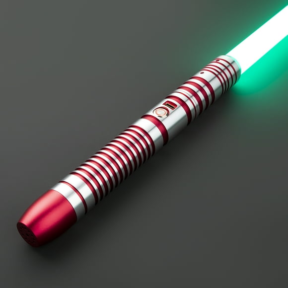 Saber X's Duel-Ready Custom Lightsaber - Metal Hilt, Flash on Clash, Neopixel Technology - Rocket Saber, Baselit Red 72 cm