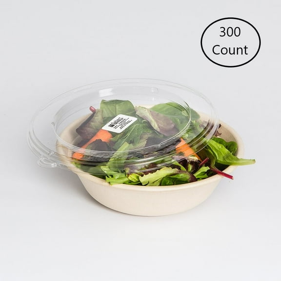 Sabert 51932DA300 Clear PETE Round Lid for 32 Oz. Container - 300 / CS