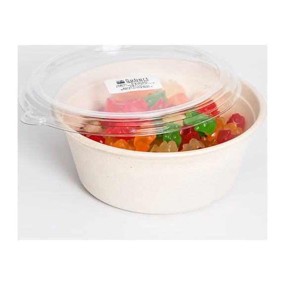 Sabert TerraPac Clear, Sustainable PET Round Lid For 16 oz. Fiber Bowl | 500/Case