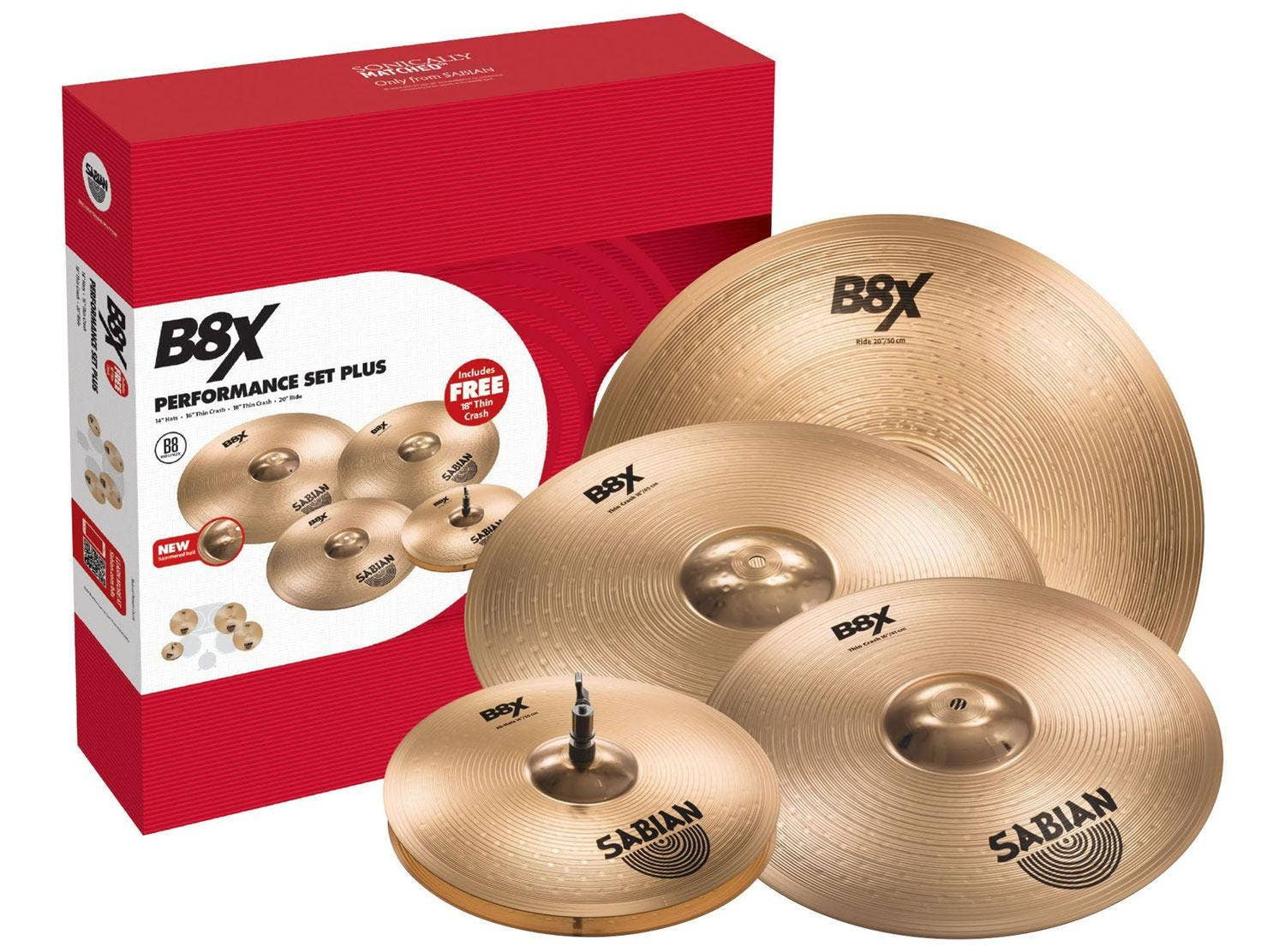 Sabian B8X Performance Set Plus with 14