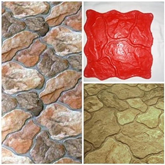 Sabina - Mat Stamp Texturing Skin Slate Pattern Stone Decorative Concrete Cement Imprint Texture Stamp Mat Polyurethane Stamping$$Art & Craft