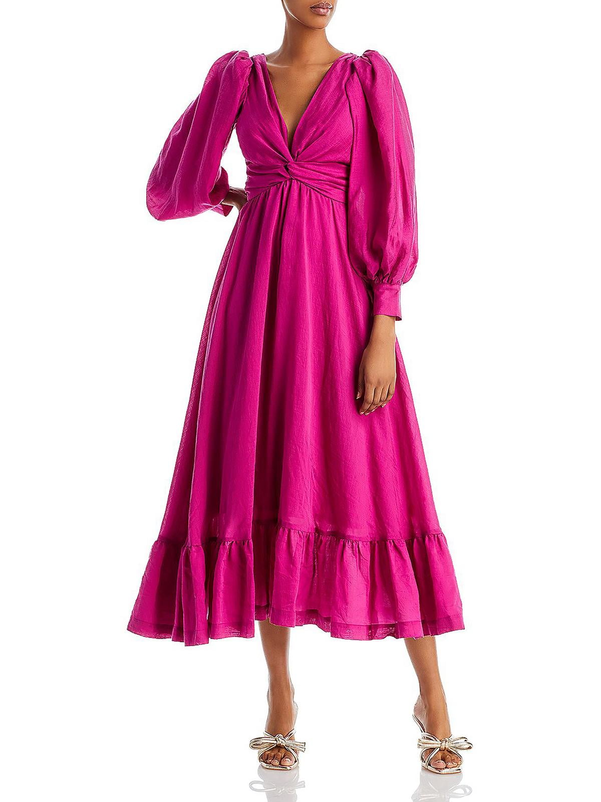 open lace back dress Risa Dress Raspberry main image 0