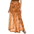 thumbnail image 1 of Sabina Musayev womens  Patina Silk-Blend Maxi Skirt, m, Orange, 1 of 3