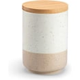 thumbnail image 1 of Sabine Small Ceramic Canister with Airtight Wood Lid - 18 oz Kitchen Storage for Coffee, Sugar, Tea & Spices - Compact Countertop Jar, 1 of 15