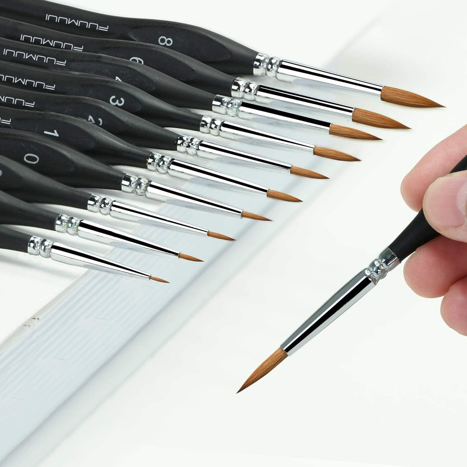 Major Brushes Fine Detail Paint Brush Set of 6, for Art, Model Making,  Hobby 