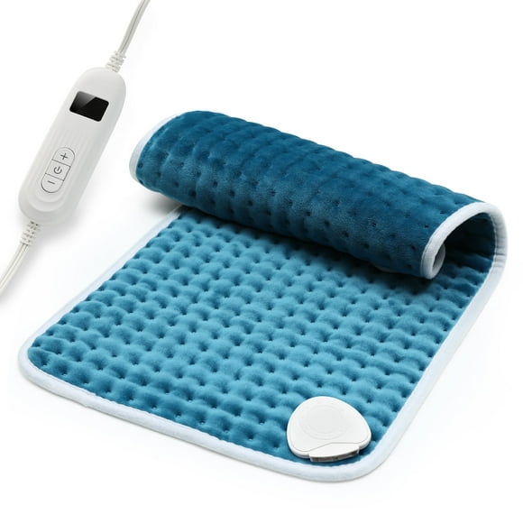 Electric Heated Pad 12 x 24'' Fast Heating Pad for Back Shoulder Arm Leg Relief 6 Temperature Levels 2hrs Auto Shut-Off, Machine Washable, Moist Dry Heat Options