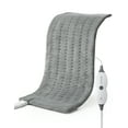 Sable Heating Pad for Shoulders Pain Relief, 12"x24" Size Heated Pad with 4 Heat Setting(Gray