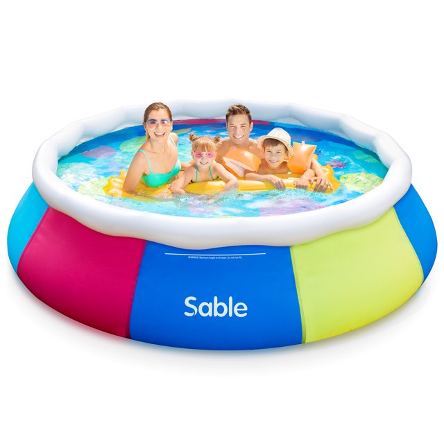 Sable's Easy Set Up, Big Inflatable Family Swimming Pool For Home Use