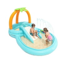 Sable Kiddie Pool with Water Slide Inflatable Play Center Pool for Kids, Children, 111" x 70" x 61"