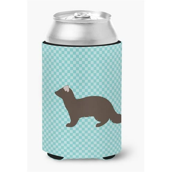 Sable Marten Blue Check Can or Bottle Hugger - Blue