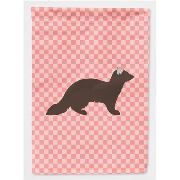 Sable Marten Pink Check Garden Flag