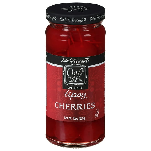 Sable & Rosenfeld Tipsy Cherries in Whiskey 10 oz (Pack Of 6)
