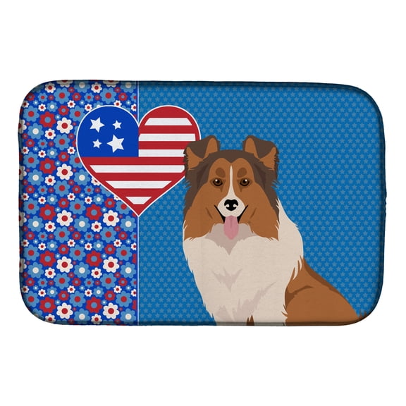 Sable Sheltie USA American Dish Drying Mat
