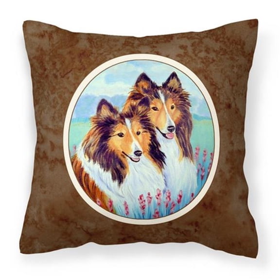 Sable Shelties Double Trouble Fabric Decorative Pillow