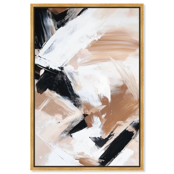 Sable and Sand I Canvas Earth Tone Boho Art by Art Remedy, Gold Frame, 36 x 54