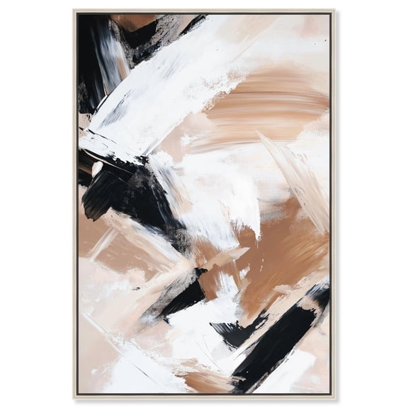 Sable and Sand I Canvas Earth Tone Boho Art by Art Remedy, Silver Frame, 36 x 54